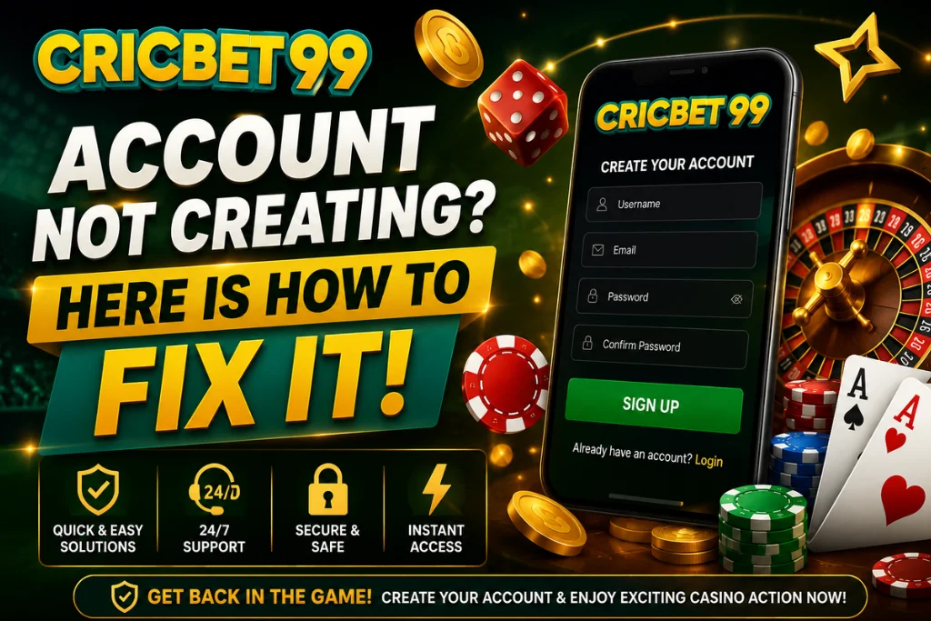 Cricbet99 Account Not Creating