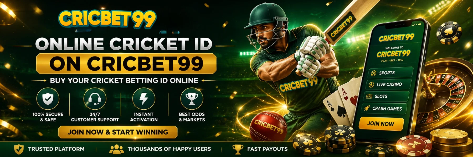 Online Cricket ID Banner