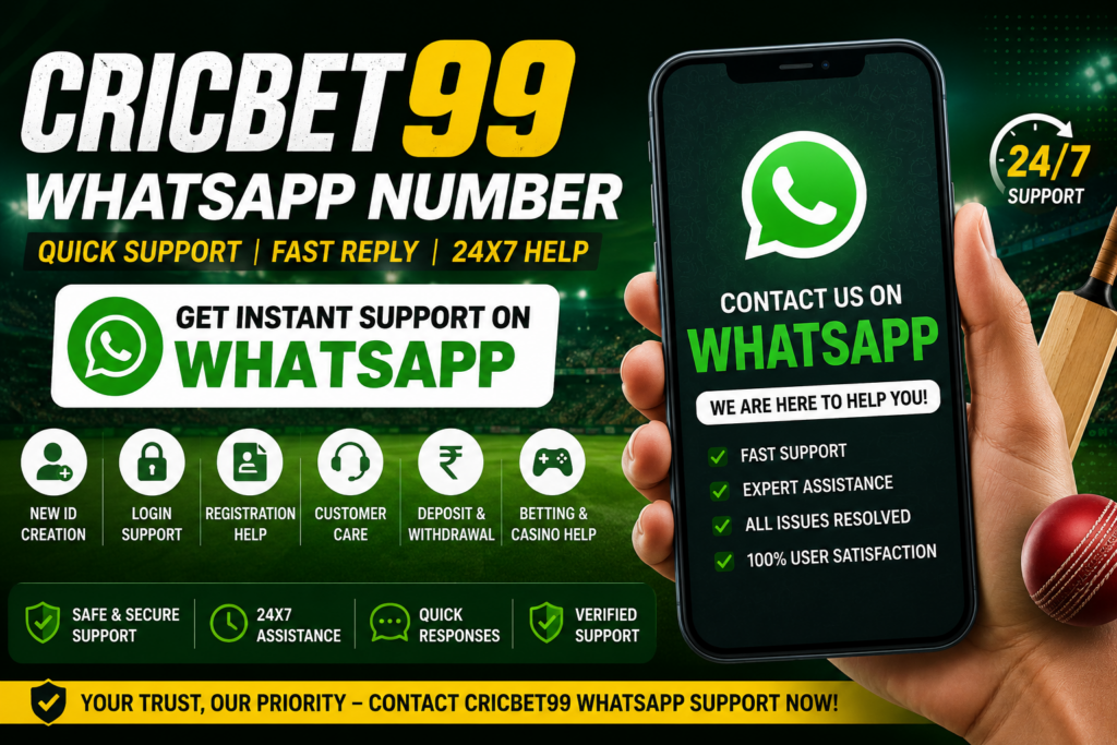 CricBet99 instant support with WhatsApp