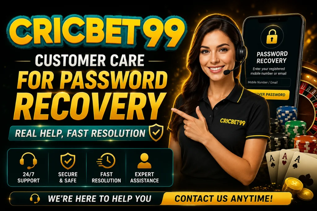 Cricbet99 Customer Care for Password