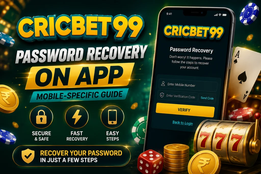 Cricbet99 Password Recovery on App
