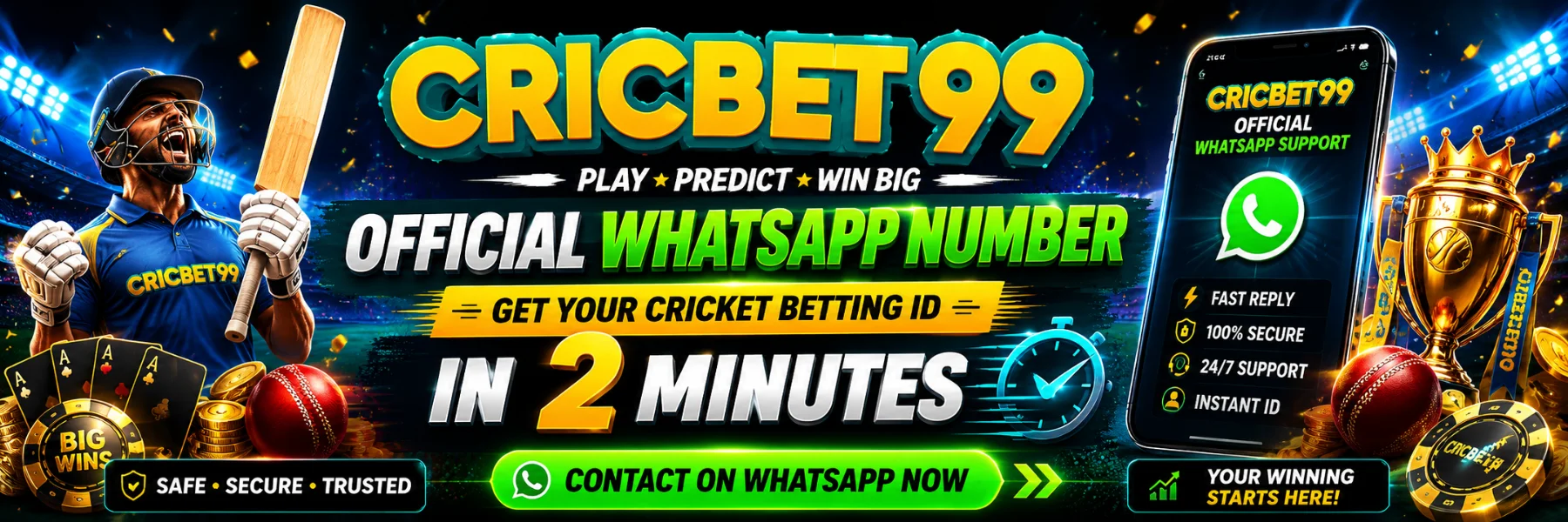 Cricbet99 WhatsApp Number Banner